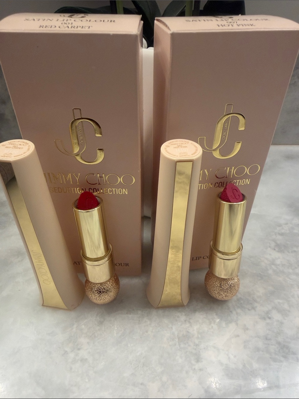 Jimmy Choo Satin Lip Colour Duo — Red & Pink Bundle